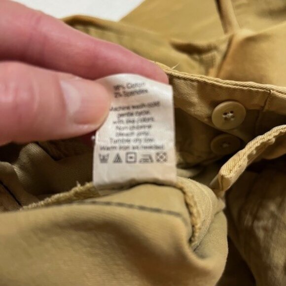 J. Crew Andie sz 6P Khaki / Chinos w/black stripe - Picture 4 of 5